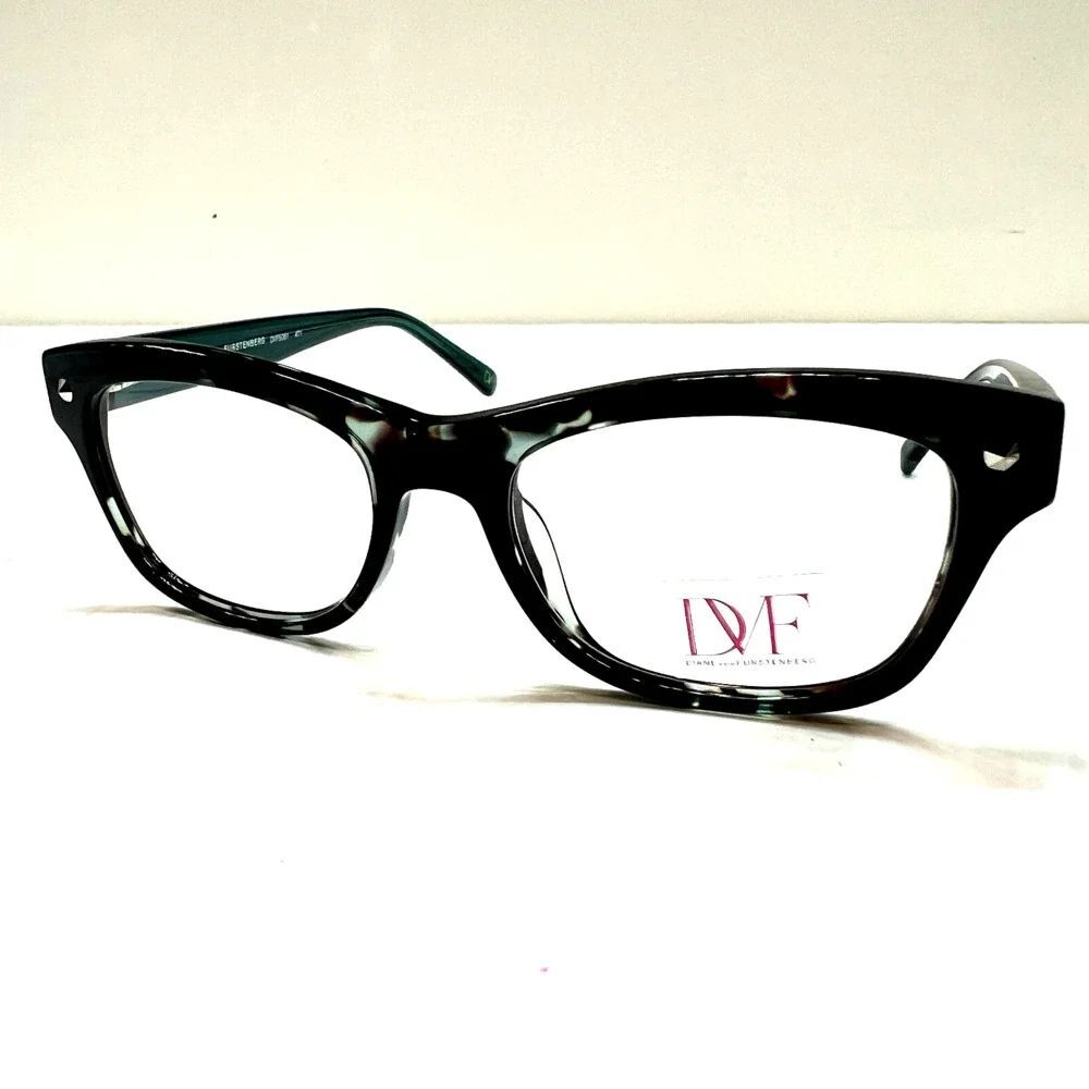 NEW Diane von Furstenberg DVF 5061 471 Glossy Marbled Eyeglasses Frame 48-17-135